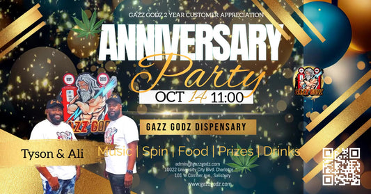 Gazz Godz 2-Year Anniversary Bash — Oct 14 | Charlotte & Salisbury