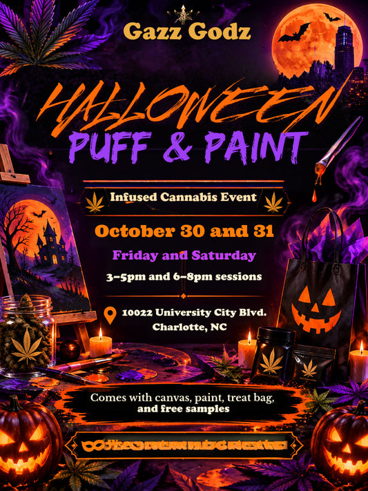 Halloween Puff & Paint in Charlotte NC: Get GAZZed, Get Creative & Celebrate Halloween 🎃🎨🌿