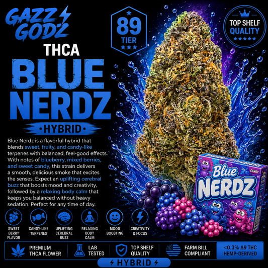 THCA BLUE NERDZ (89) (Hybrid)