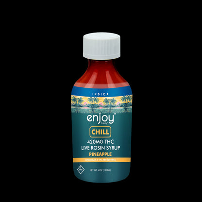 Enjoy Chill 420 mg Live Rosin Chill Delta 9 THC Syrup - Indica-Infused Pineapple