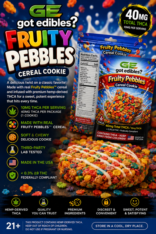GOT EDIBLES FRUITY PEBBLES CEREAL COOKIE