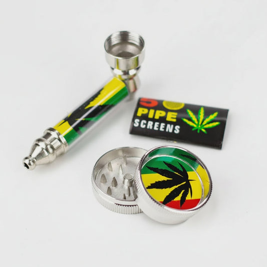 MINI METAL TOBACCO PIPE SET