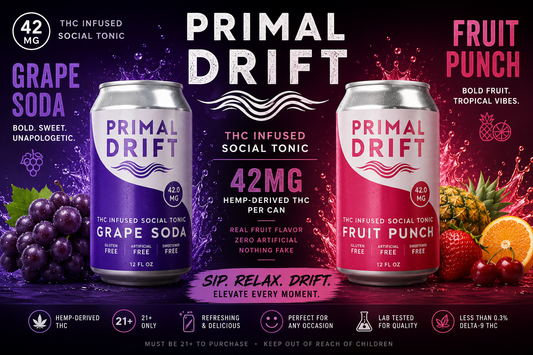 PRIMAL DRIFT GRAPE SODA THC INFUSED TONIC 42MG
