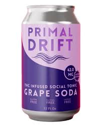 PRIMAL DRIFT GRAPE SODA THC INFUSED TONIC 42MG