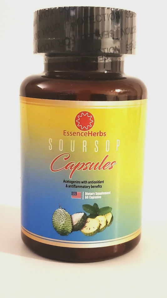 Essence Herbs Soursop Bitters Antioxidants Dietary Capsules 60Ct.