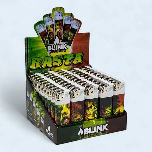 Blink Lighter Display - Assorted Rasta Designs