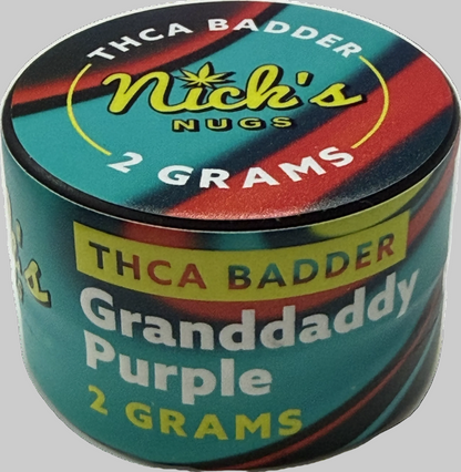 Nick's Nugs Granddaddy Purple Badder (I) (82.998% THCa)